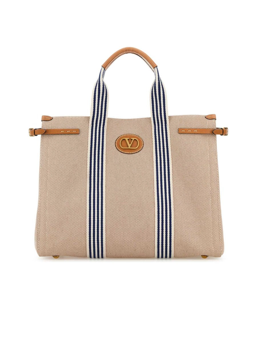 Valentino Antibes Large Canvas Shopping Bag