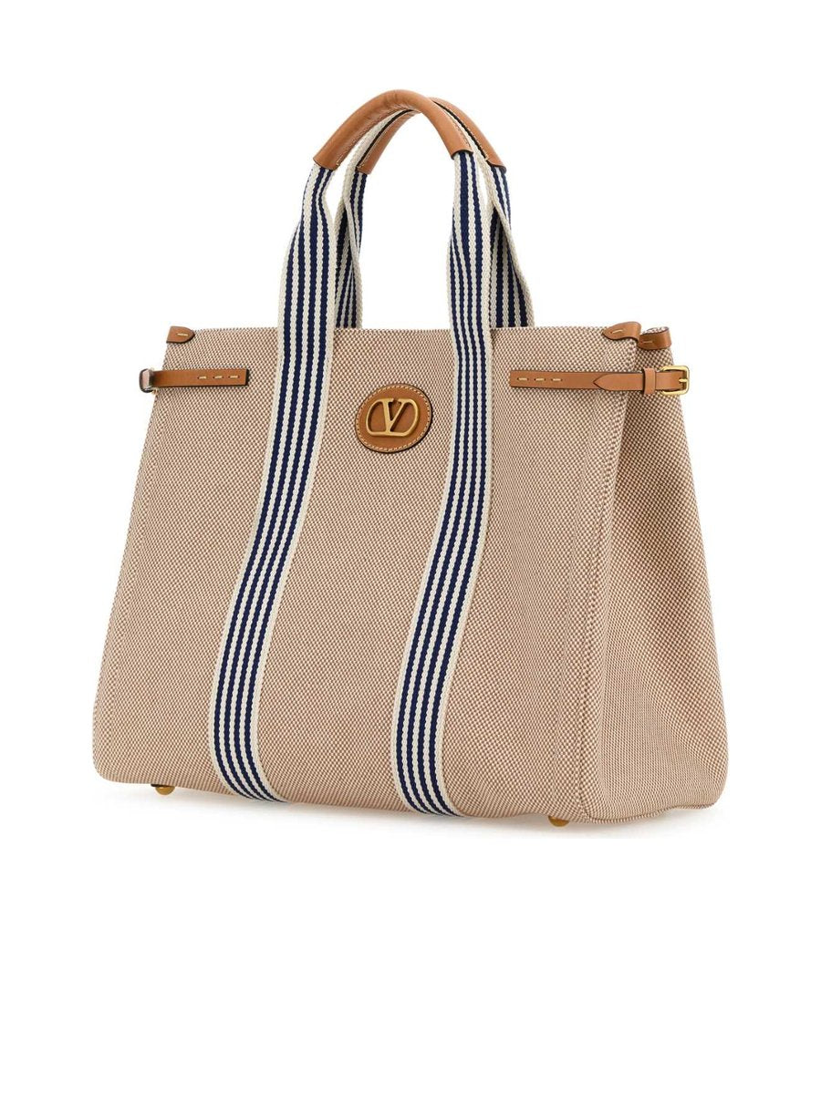 Valentino Antibes Large Canvas Shopping Bag