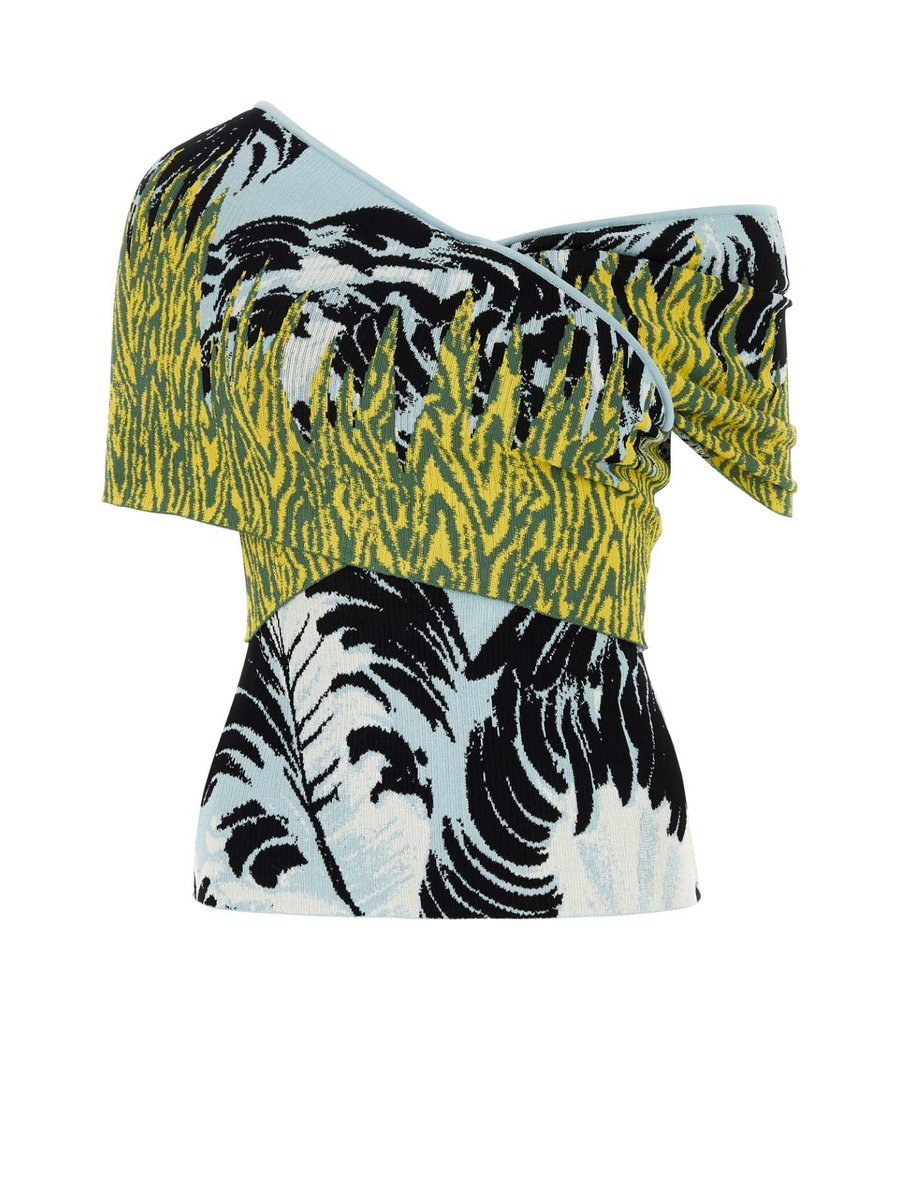 Bottega Veneta T-Shirt in Printed Viscose Blend