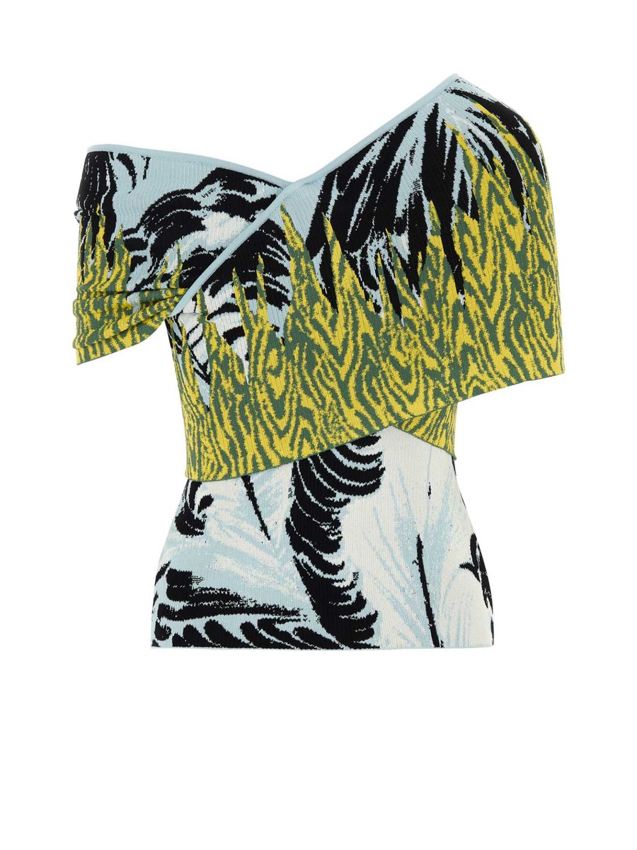 Bottega Veneta T-Shirt in Printed Viscose Blend