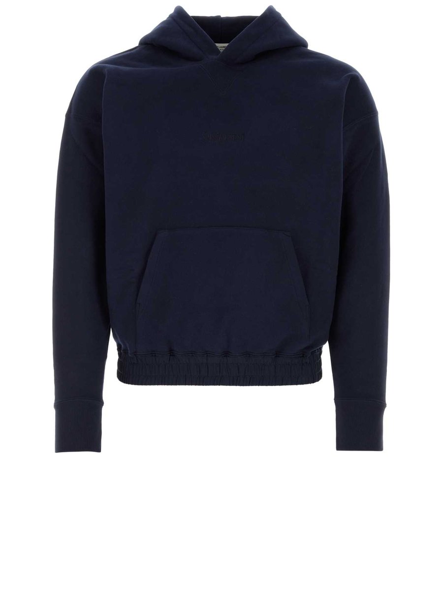 Saint Laurent Logo Print Sweatshirt in Printed Organic Cotton