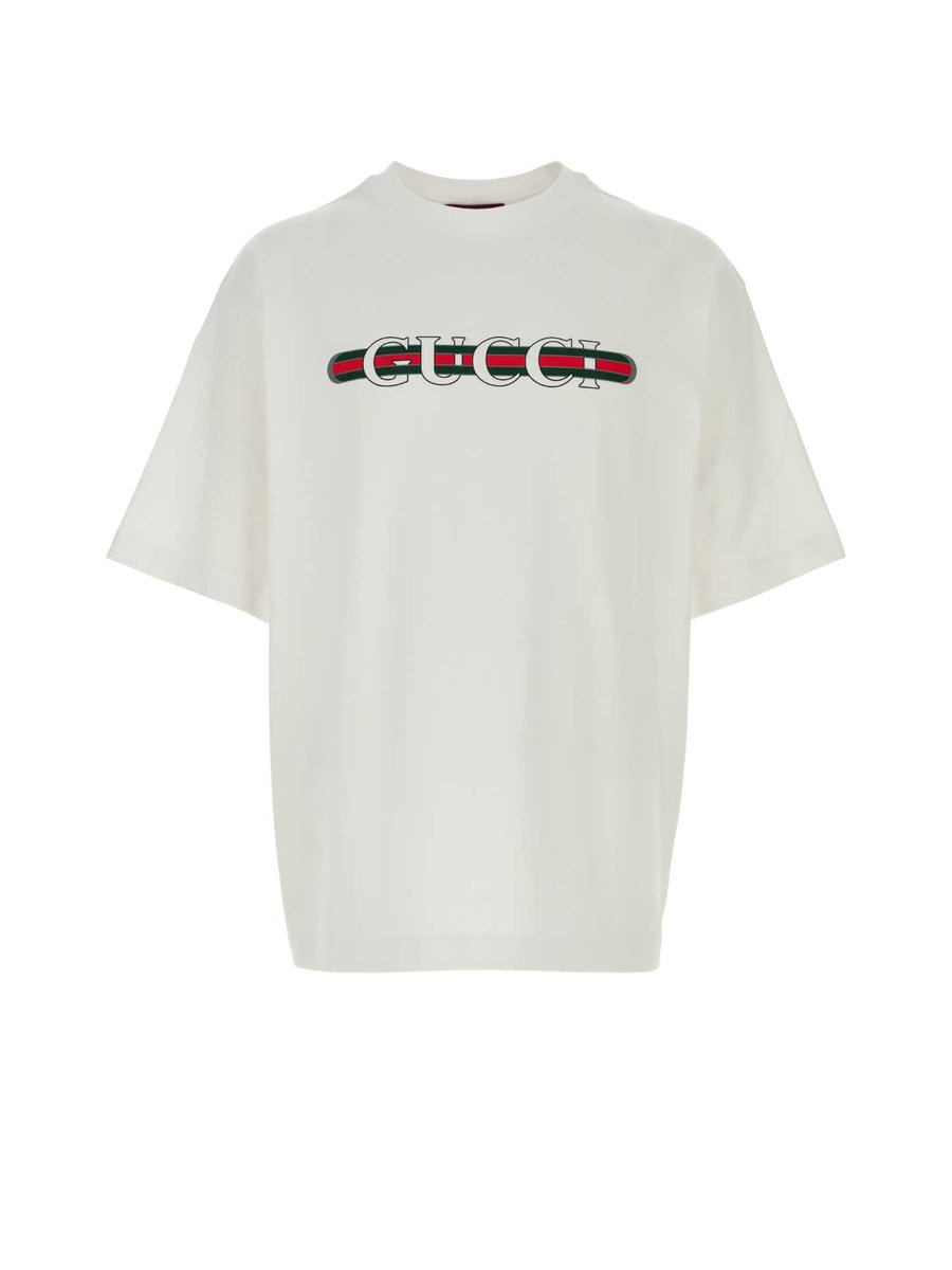 Gucci T-Shirt in White Cotton