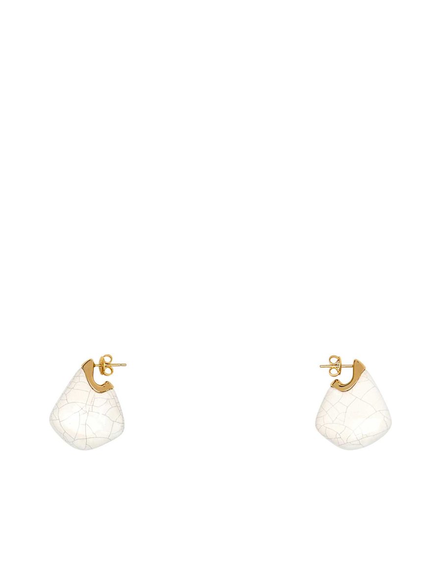 Bottega Veneta Fin Ceramic Earring in Multicoloured Ceramic and Silver