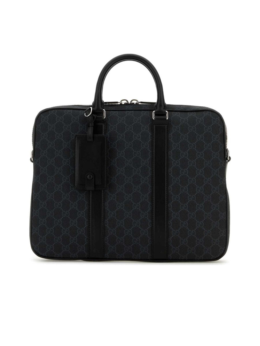 Gucci GG Supreme Briefcase in Printed Polyurethane Cotton