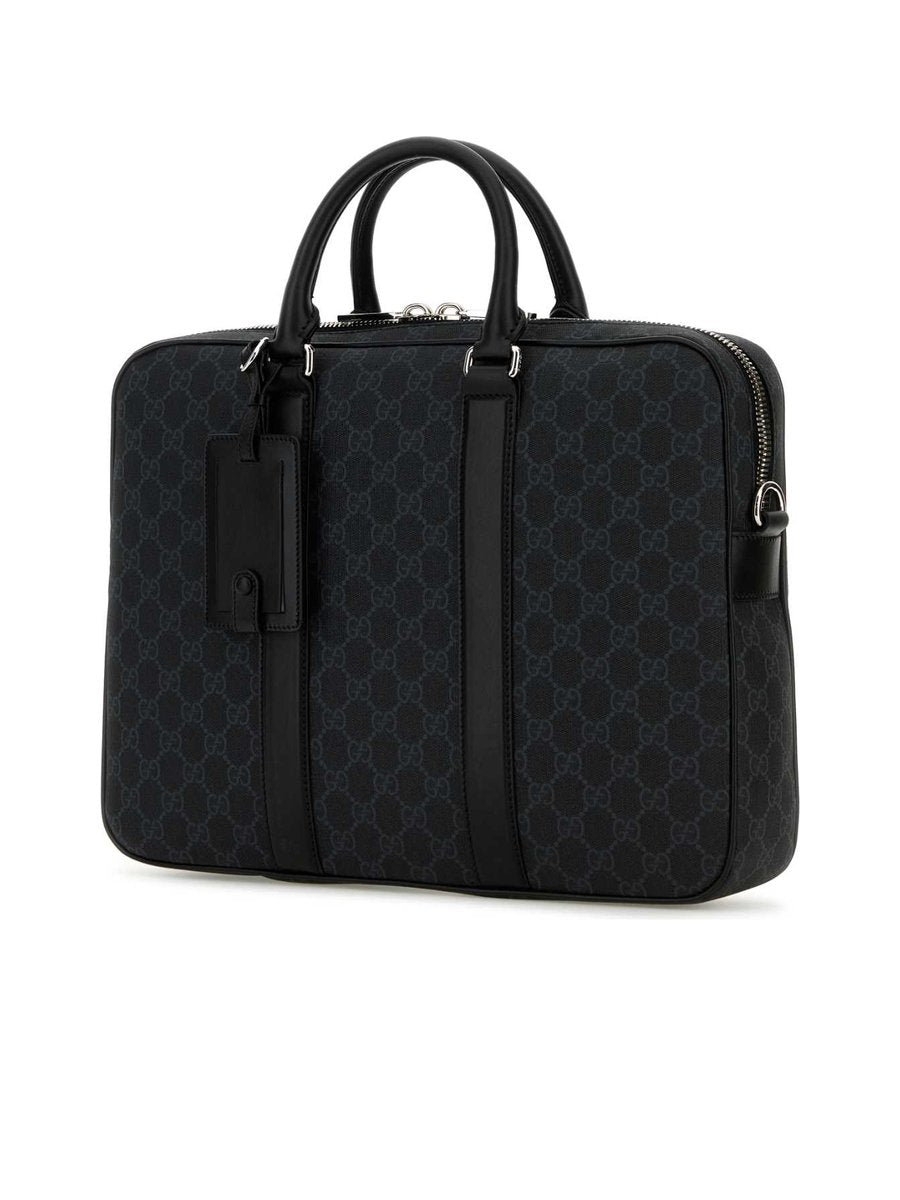 Gucci GG Supreme Briefcase in Printed Polyurethane Cotton