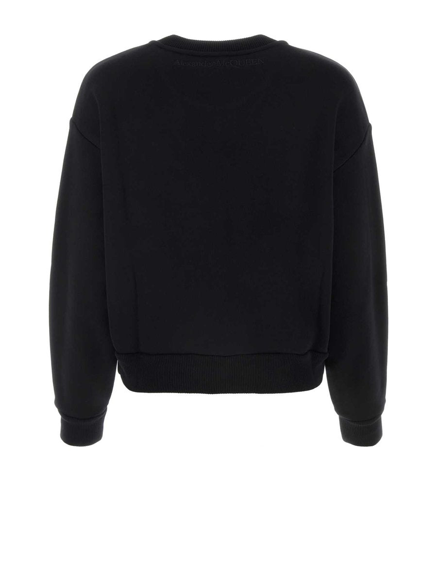 Alexander McQueen Cut And Sew Top in Black Cotton