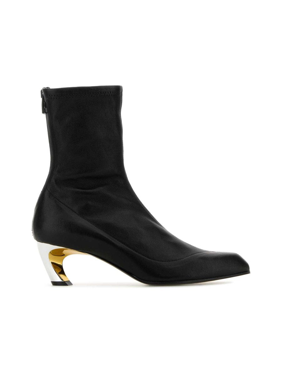 Alexander McQueen Half Boot in Black Leather