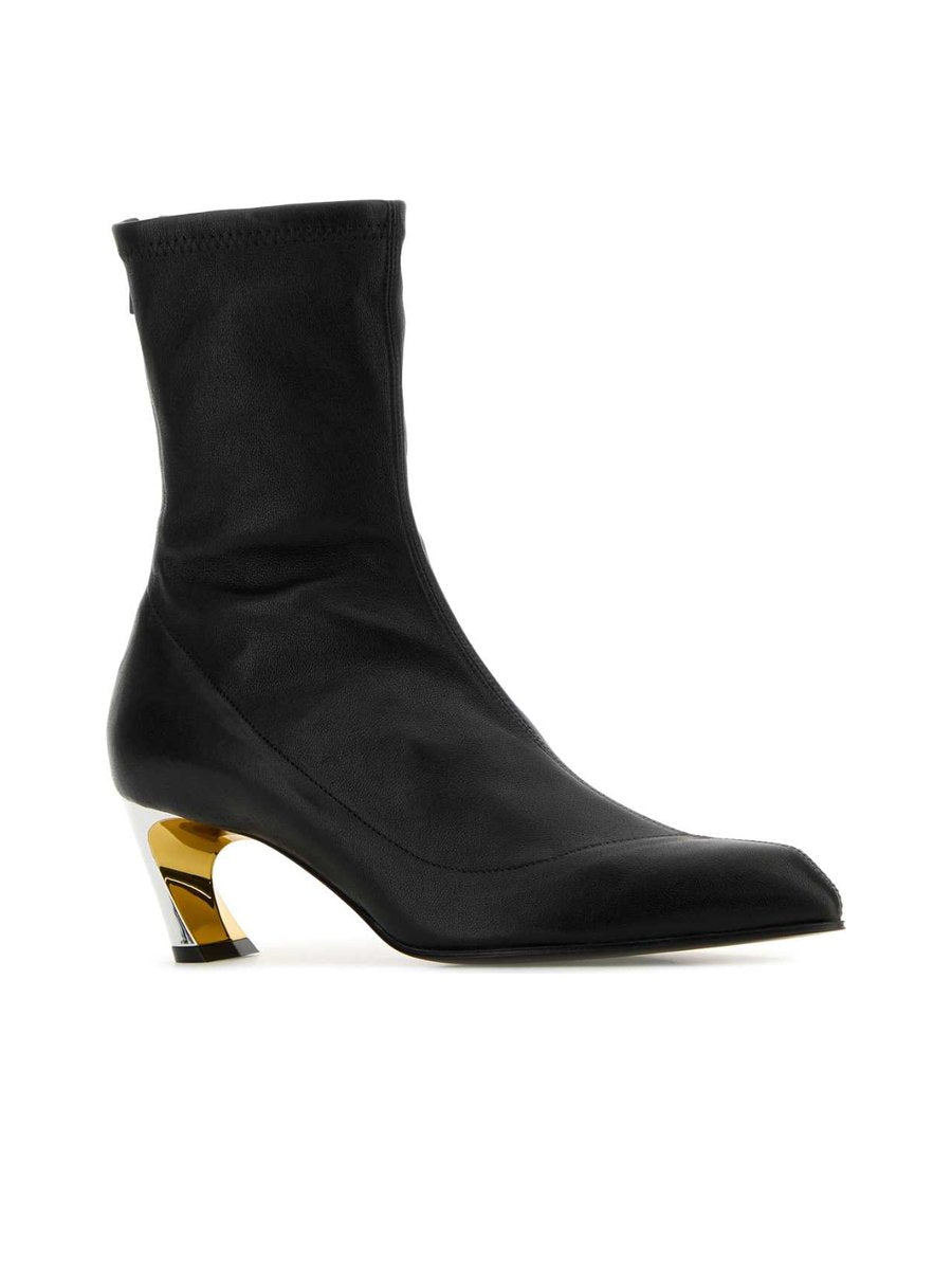 Alexander McQueen Half Boot in Black Leather