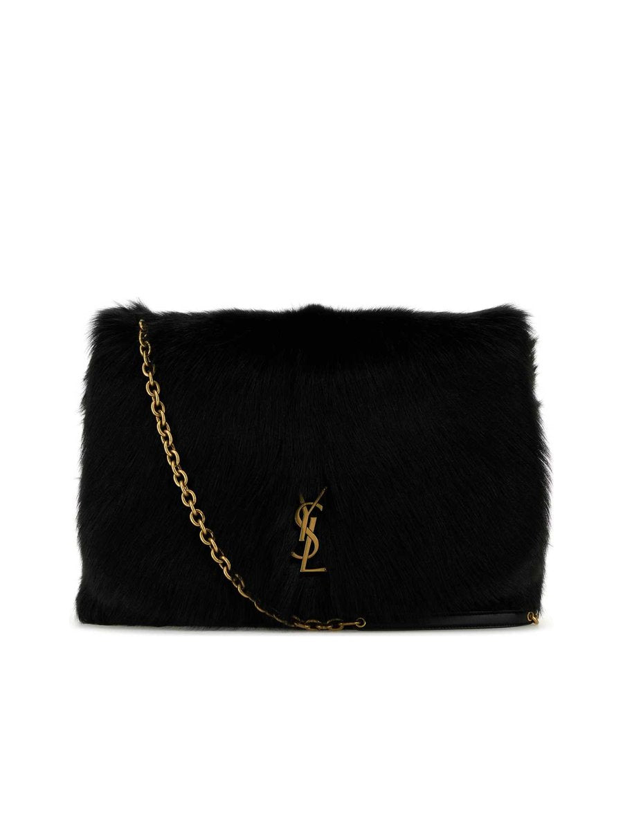 Saint Laurent Black Shearling Jamie 4.3 Shoulder Bag