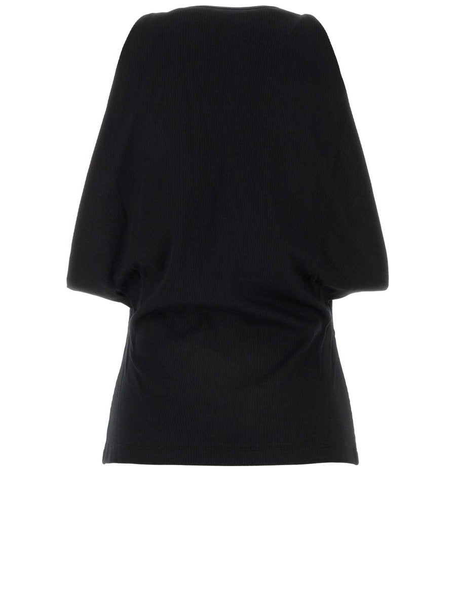 Alexander McQueen Cut And Sew Top in Black Cotton