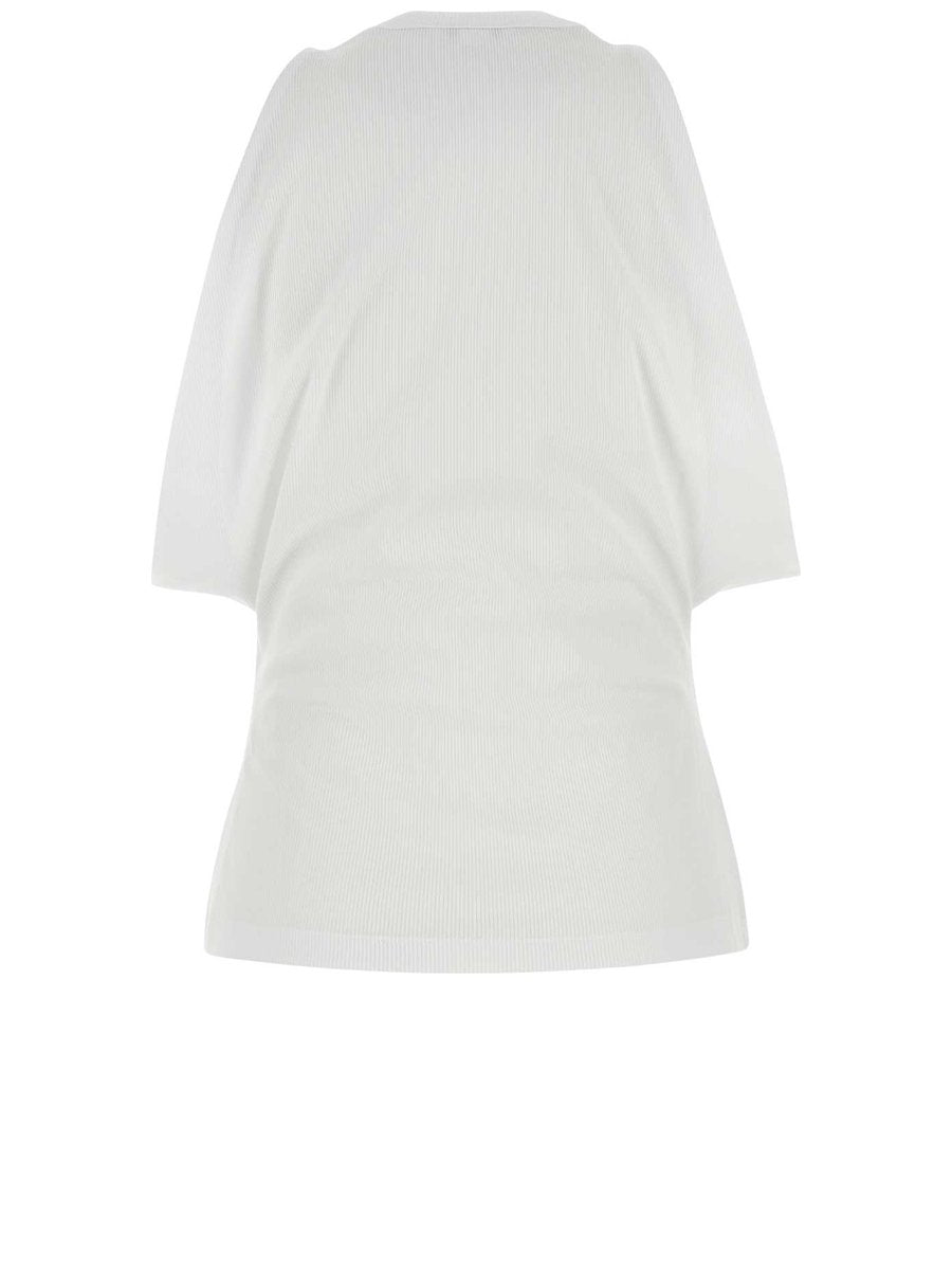 Alexander McQueen Cut And Sew Top in White Cotton