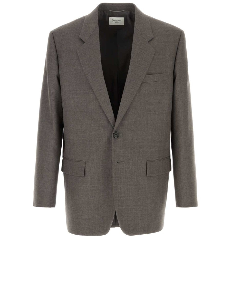 Saint Laurent Yves Jacket in Grey Wool