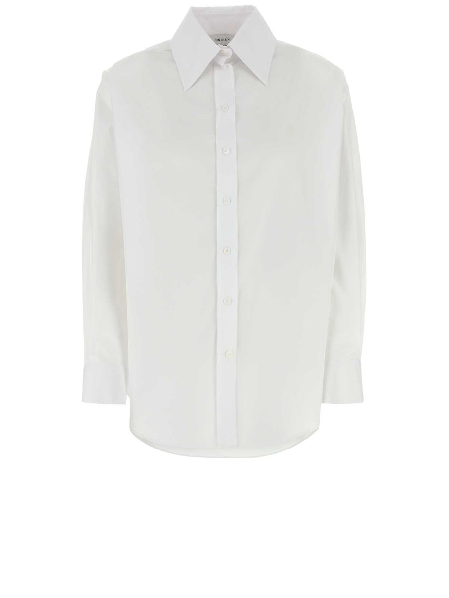Alexander McQueen Shirt in White Cotton