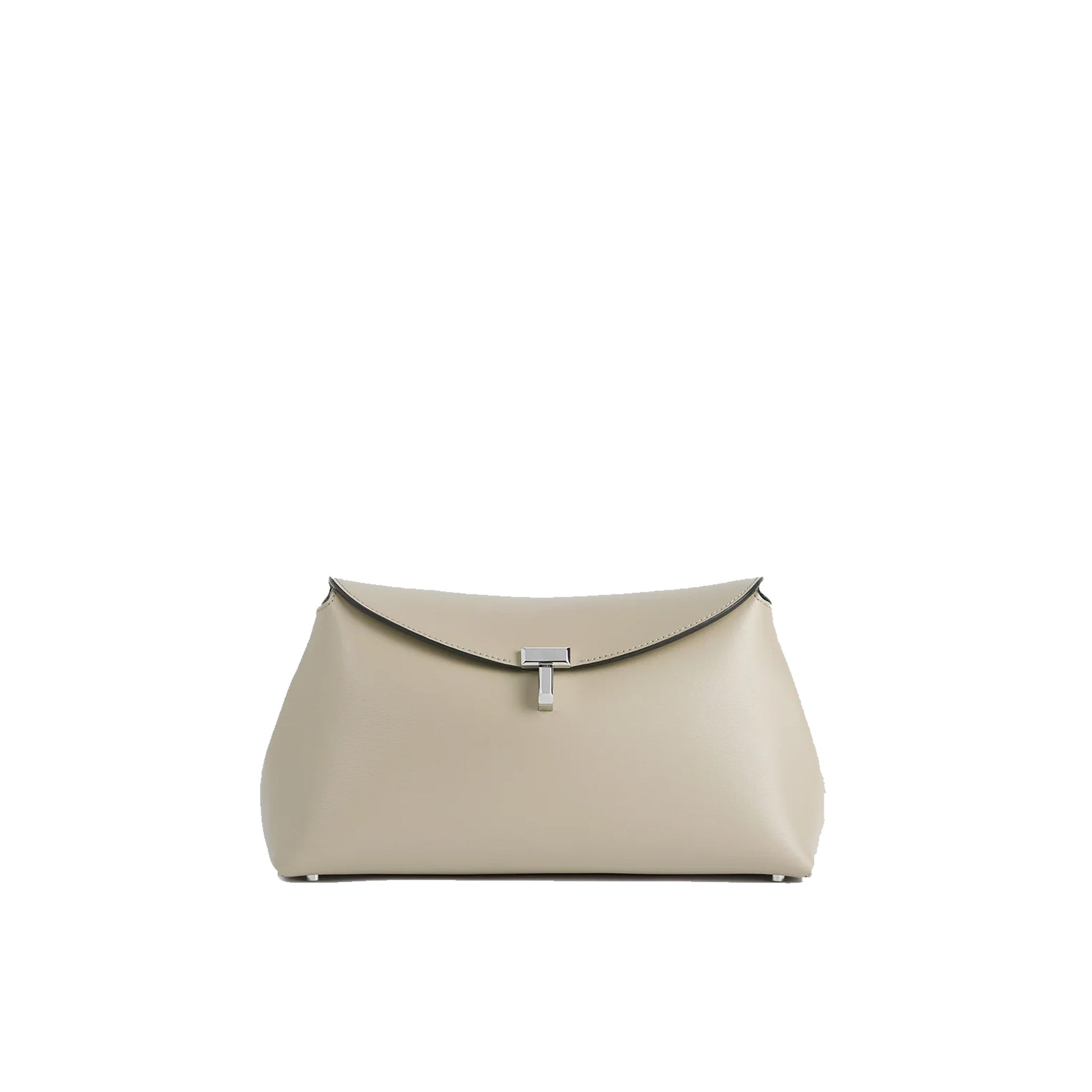 Toteme T-Lock Leather Clutch Bag