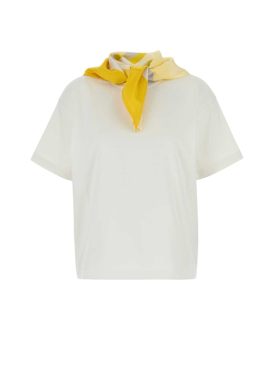 Bottega Veneta Bandana T-Shirt in White Cotton