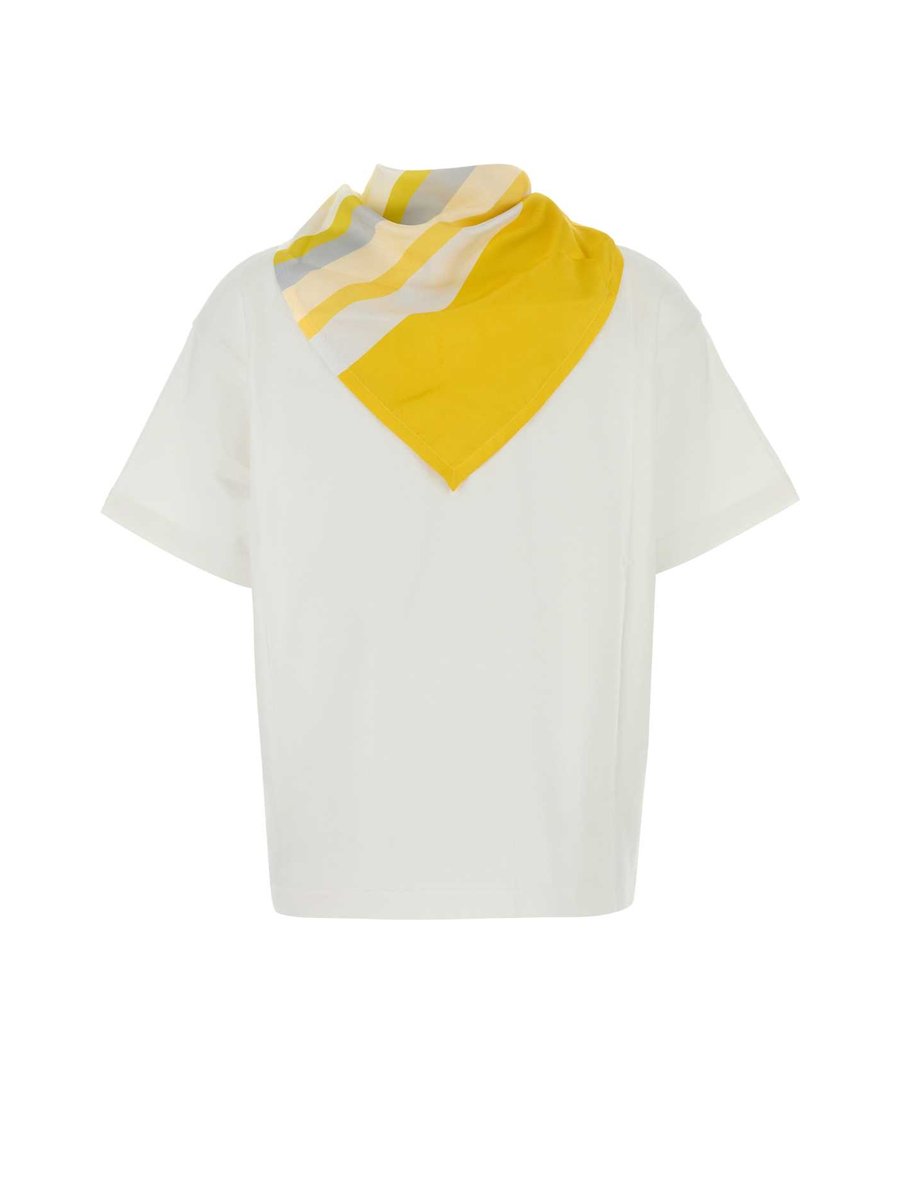 Bottega Veneta Bandana T-Shirt in White Cotton
