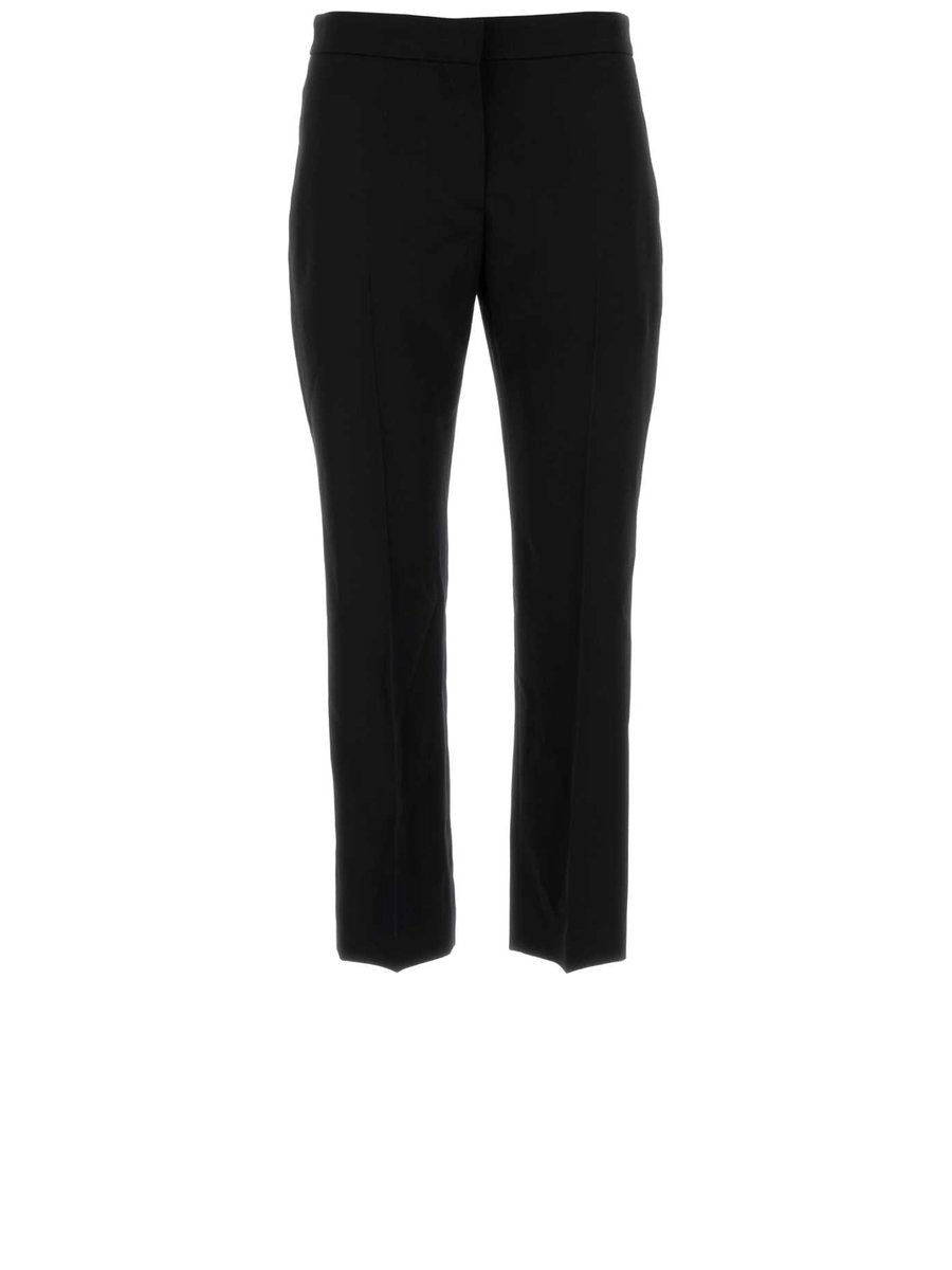 Alexander McQueen Cigarette Trousers in Black Wool