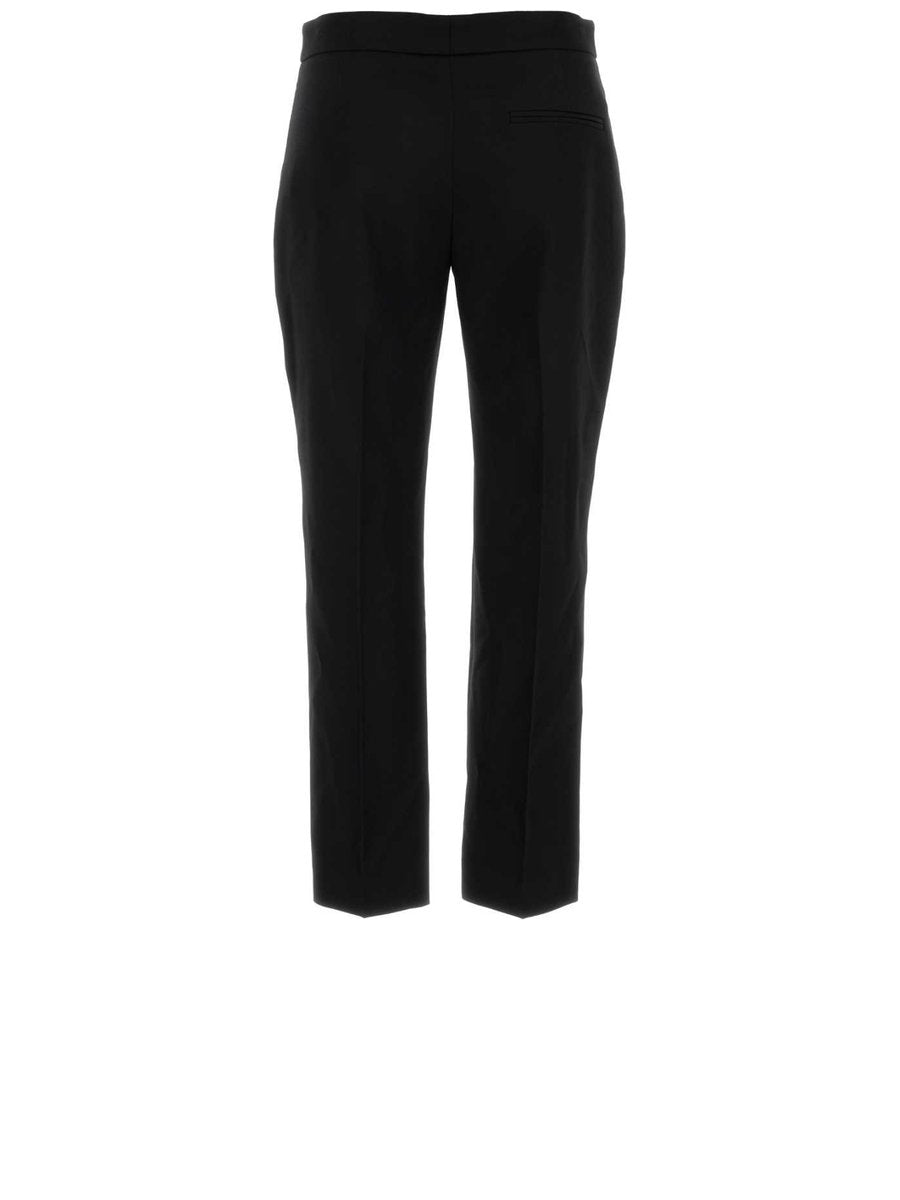 Alexander McQueen Cigarette Trousers in Black Wool