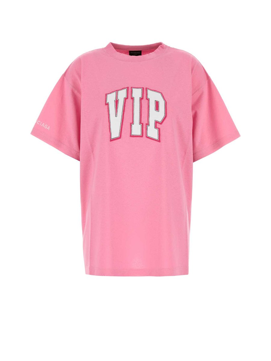Balenciaga Oversized T-Shirt in Pink Cotton