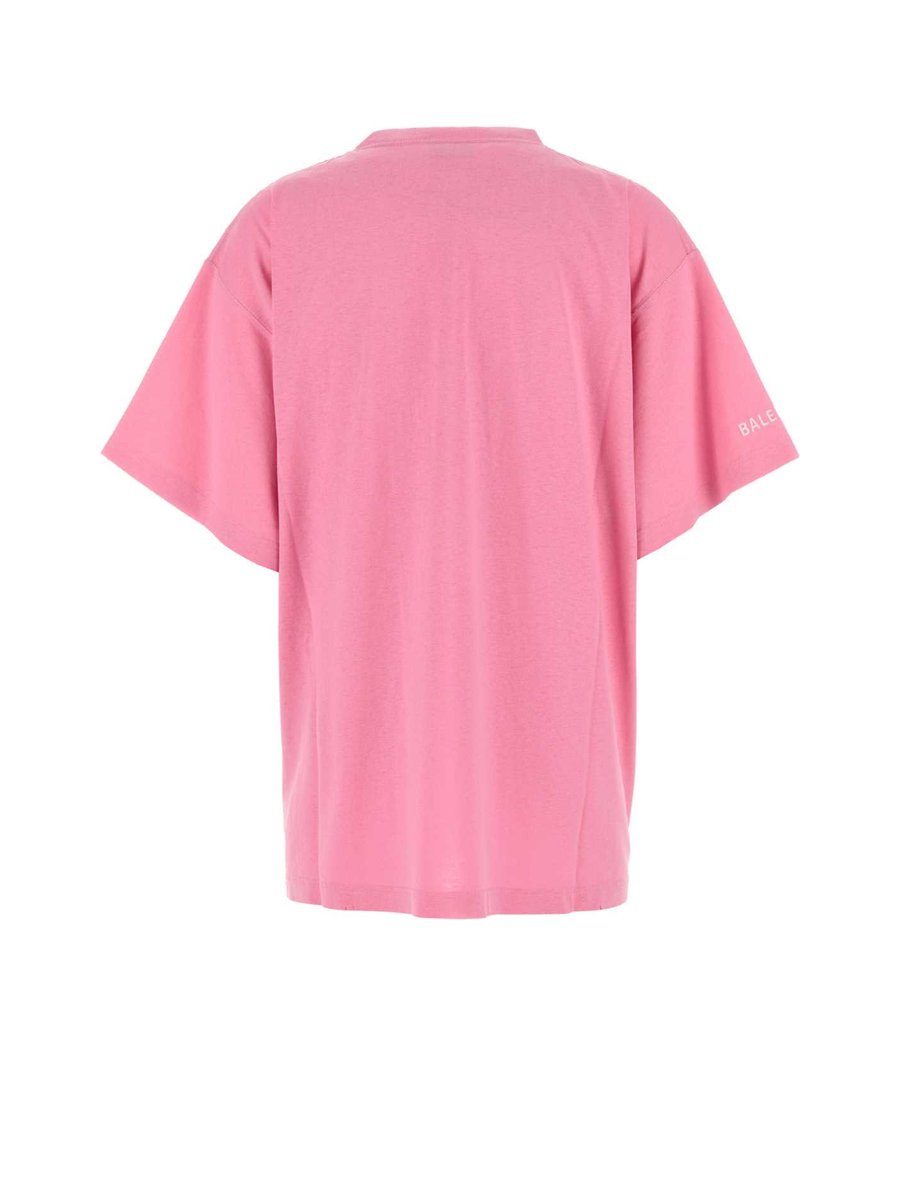 Balenciaga Oversized T-Shirt in Pink Cotton