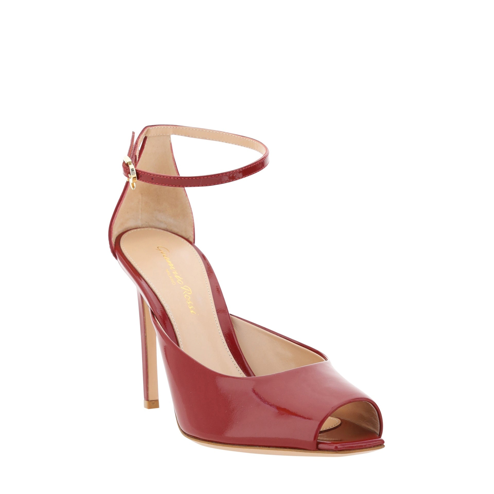 Gianvito Rossi Nuit 95 Glossed-Leather Pumps