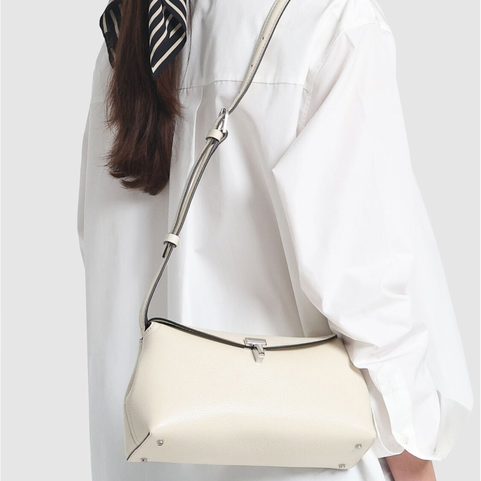 TOTEME T - lock Leather Clutch Bag - WOMEN BAGS - TOTEME - T.Luxy