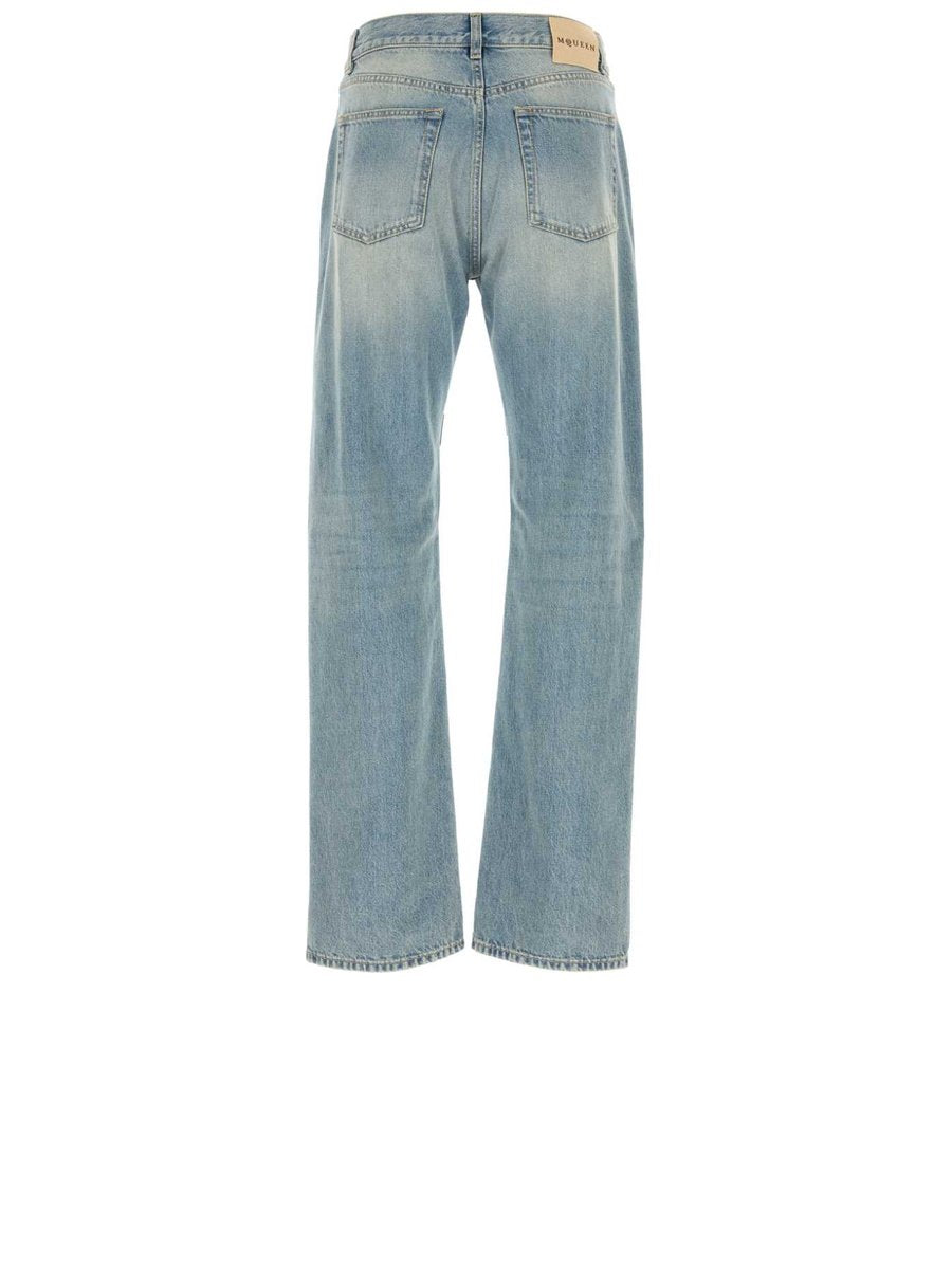 Alexander McQueen Francis Jeans in Blue Cotton