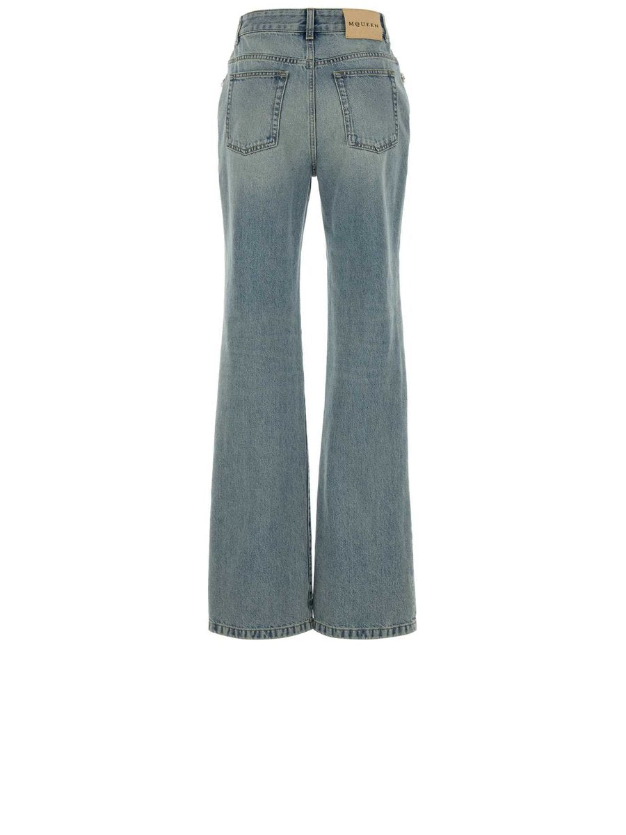 Alexander McQueen Denim Trousers in Blue Cotton