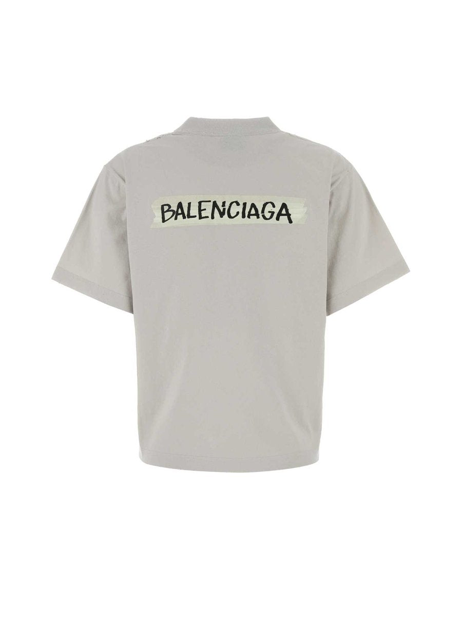 Balenciaga Medium Fit T-Shirt in White Cotton