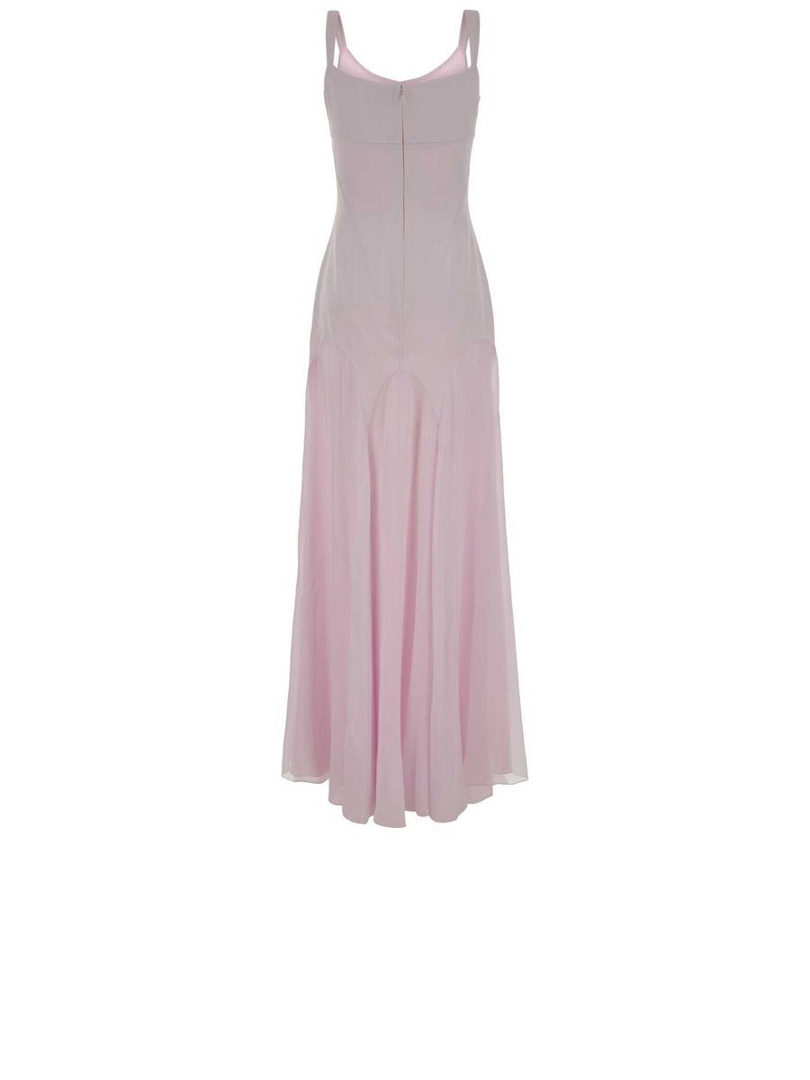 Alexander McQueen Fitted Maxi Dress in Purple Viscose