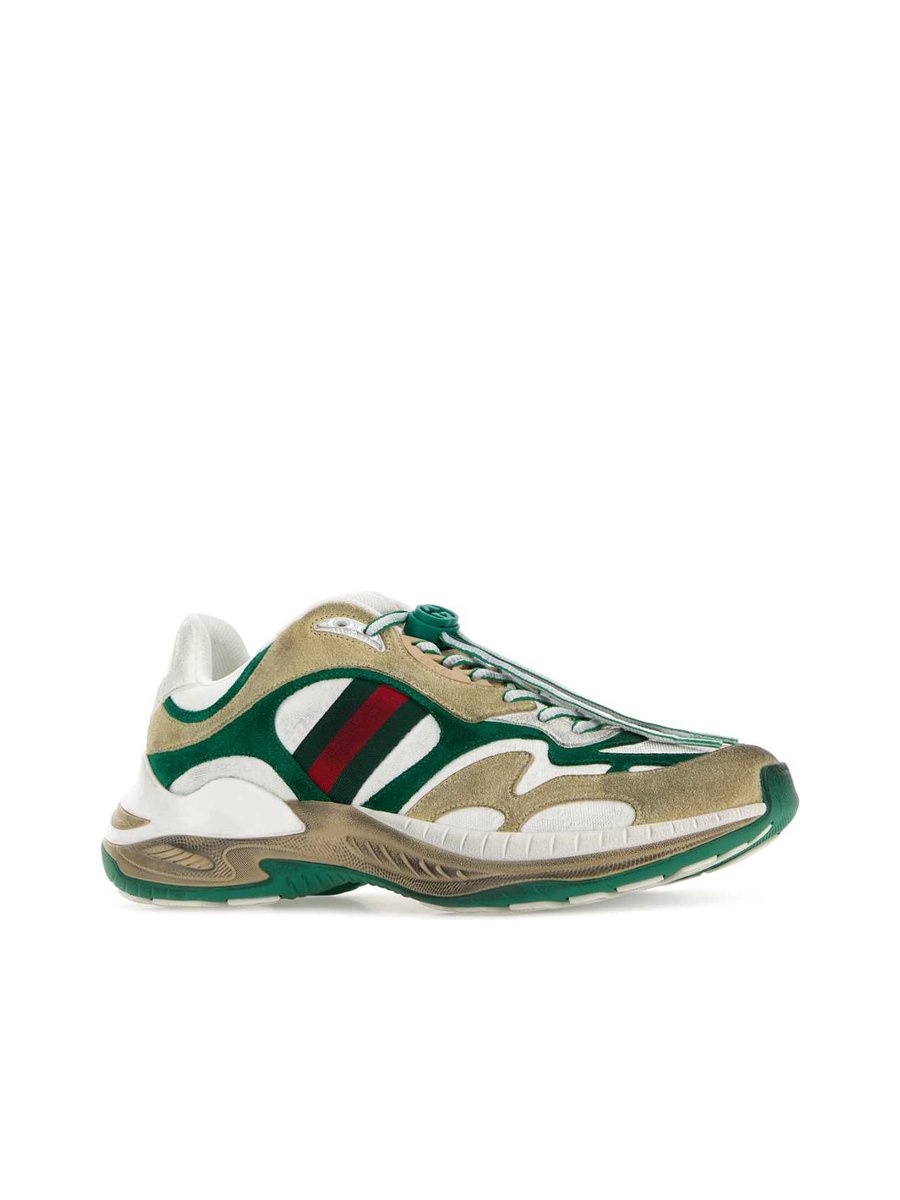 Gucci Sneakers in Multicoloured Fabric and Suede