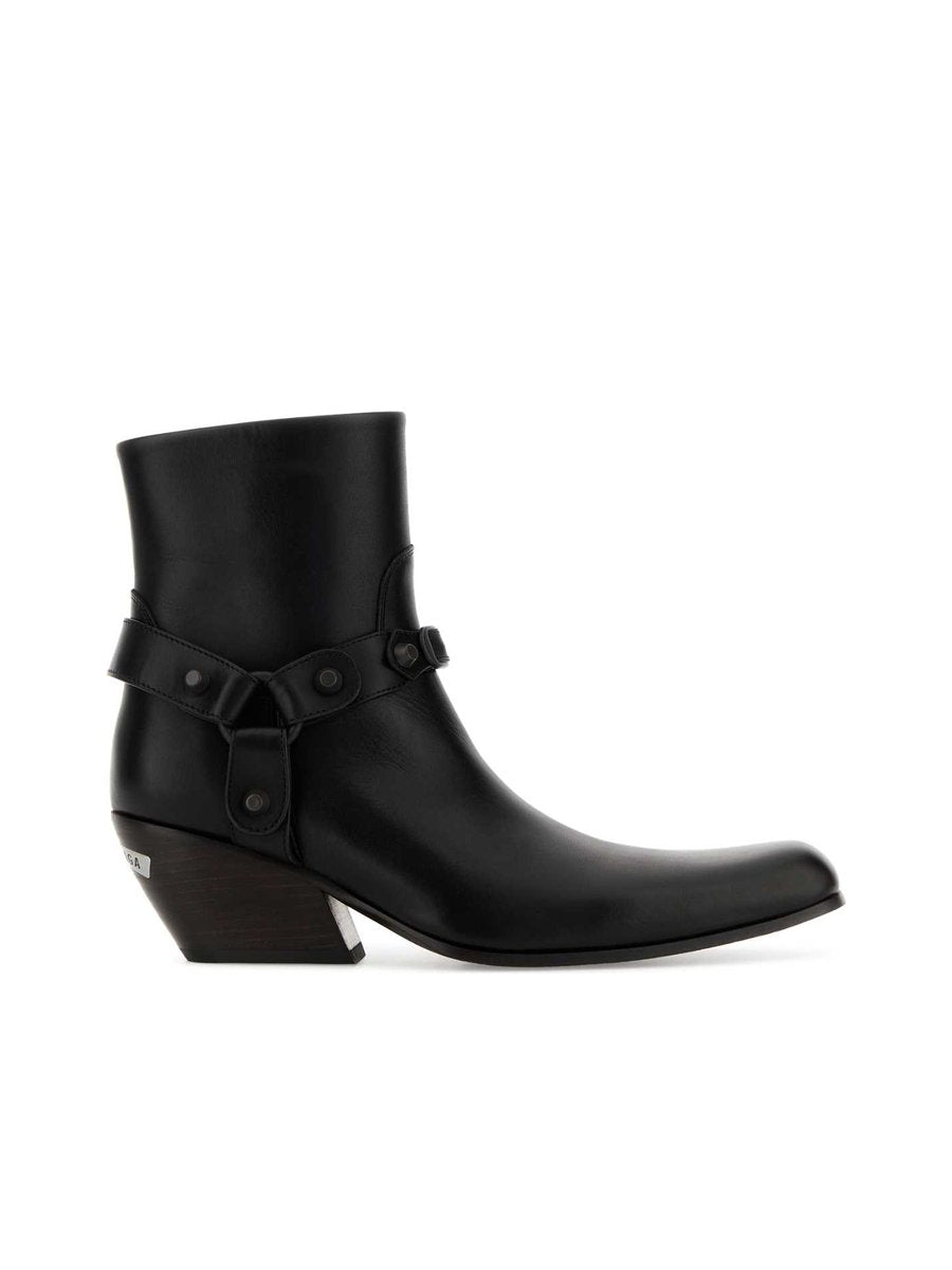 Balenciaga Memphis Bootie in Black Leather