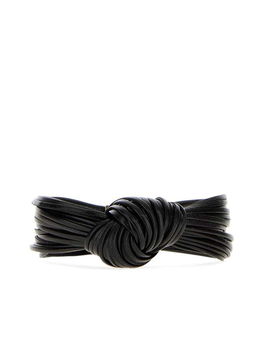 Bottega Veneta Bracelet in Black Lambskin