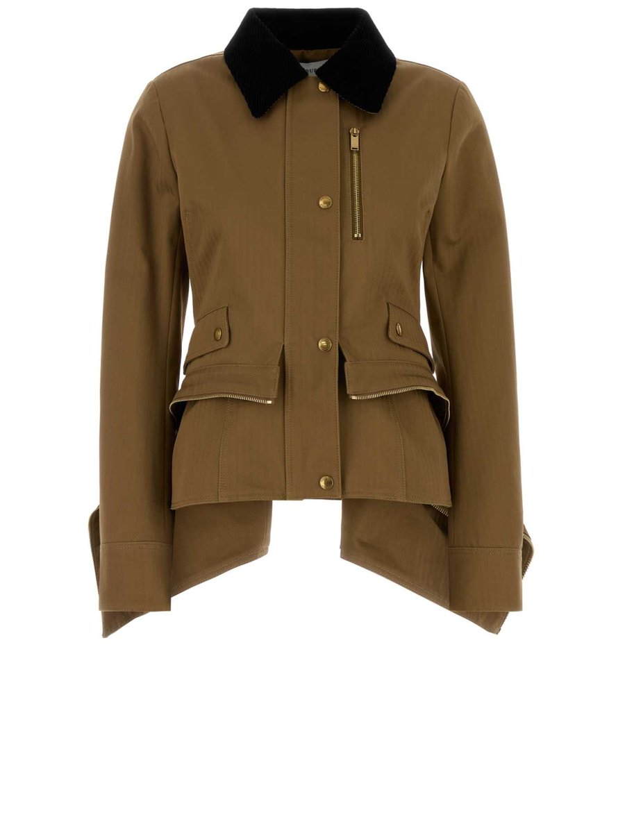 Alexander McQueen Outerwear in Brown Cotton