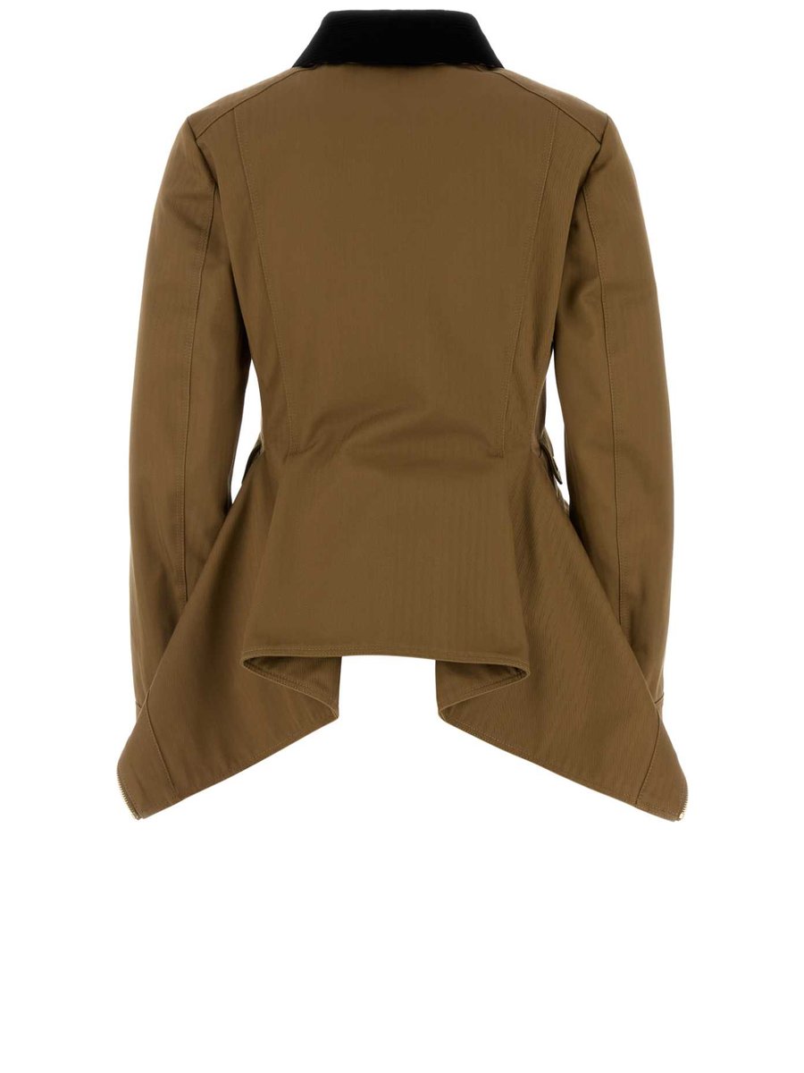 Alexander McQueen Outerwear in Brown Cotton