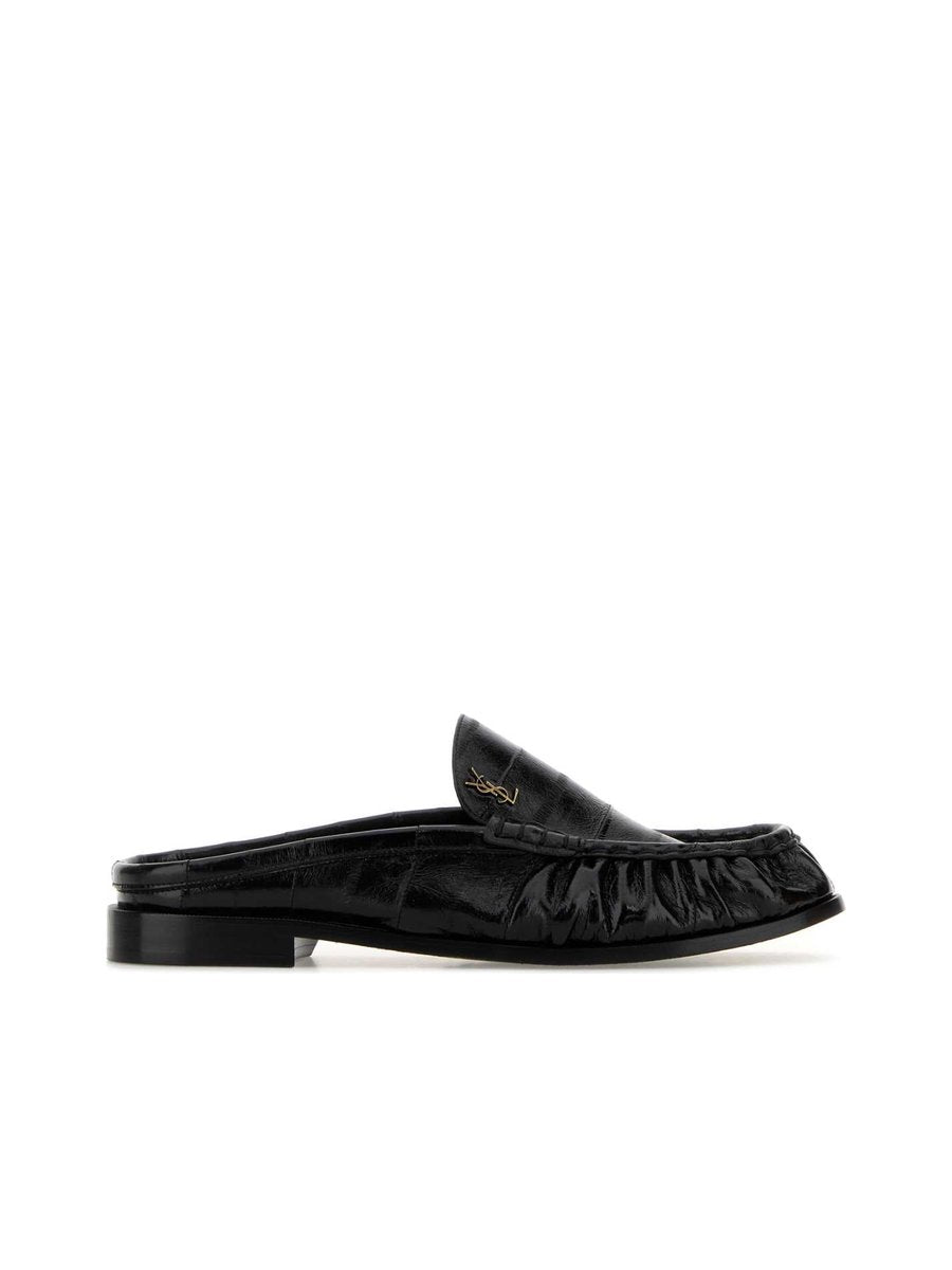 Saint Laurent Le Loafer Penny Loafers in Black Eel Leather