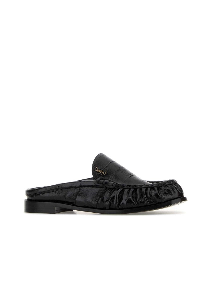 Saint Laurent Le Loafer Penny Loafers in Black Eel Leather
