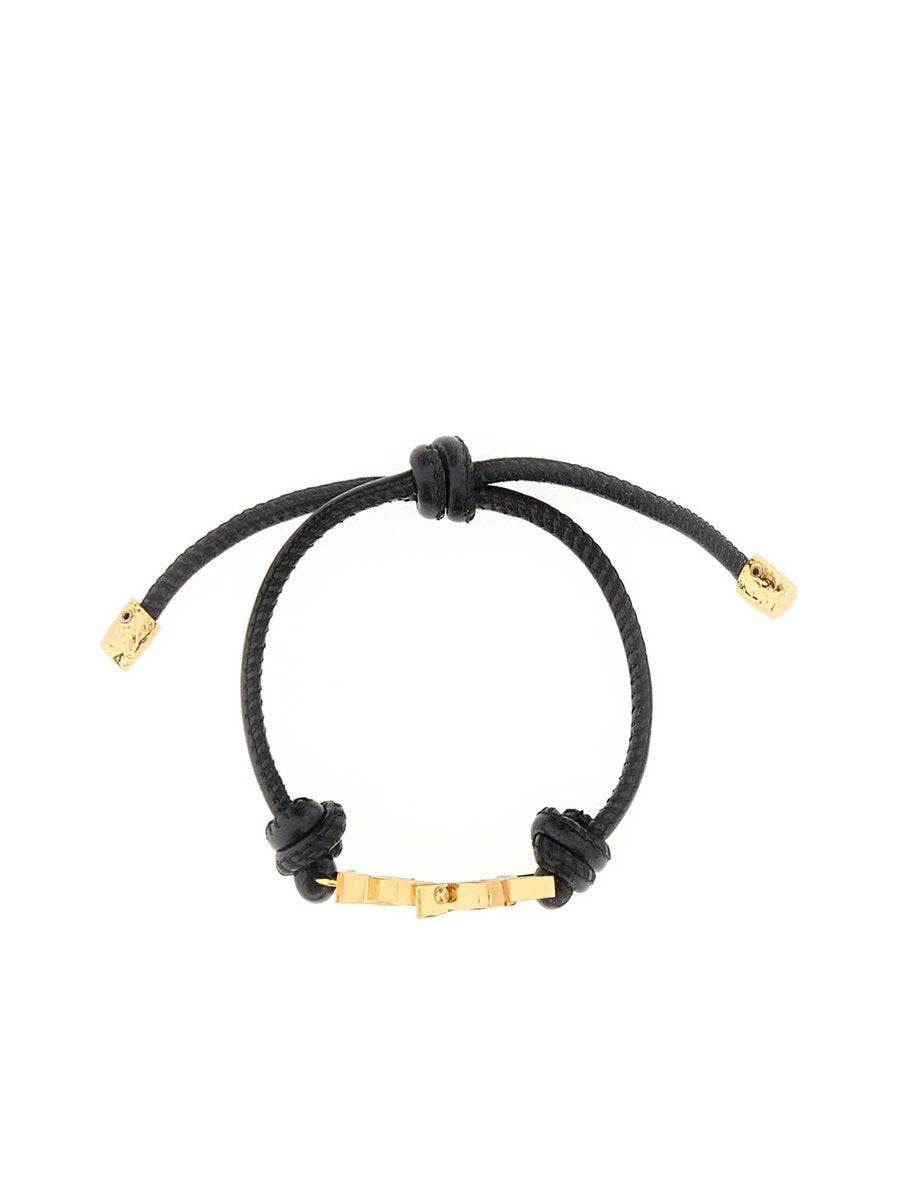 Saint Laurent YSL Bracelet in Black Nappa Leather