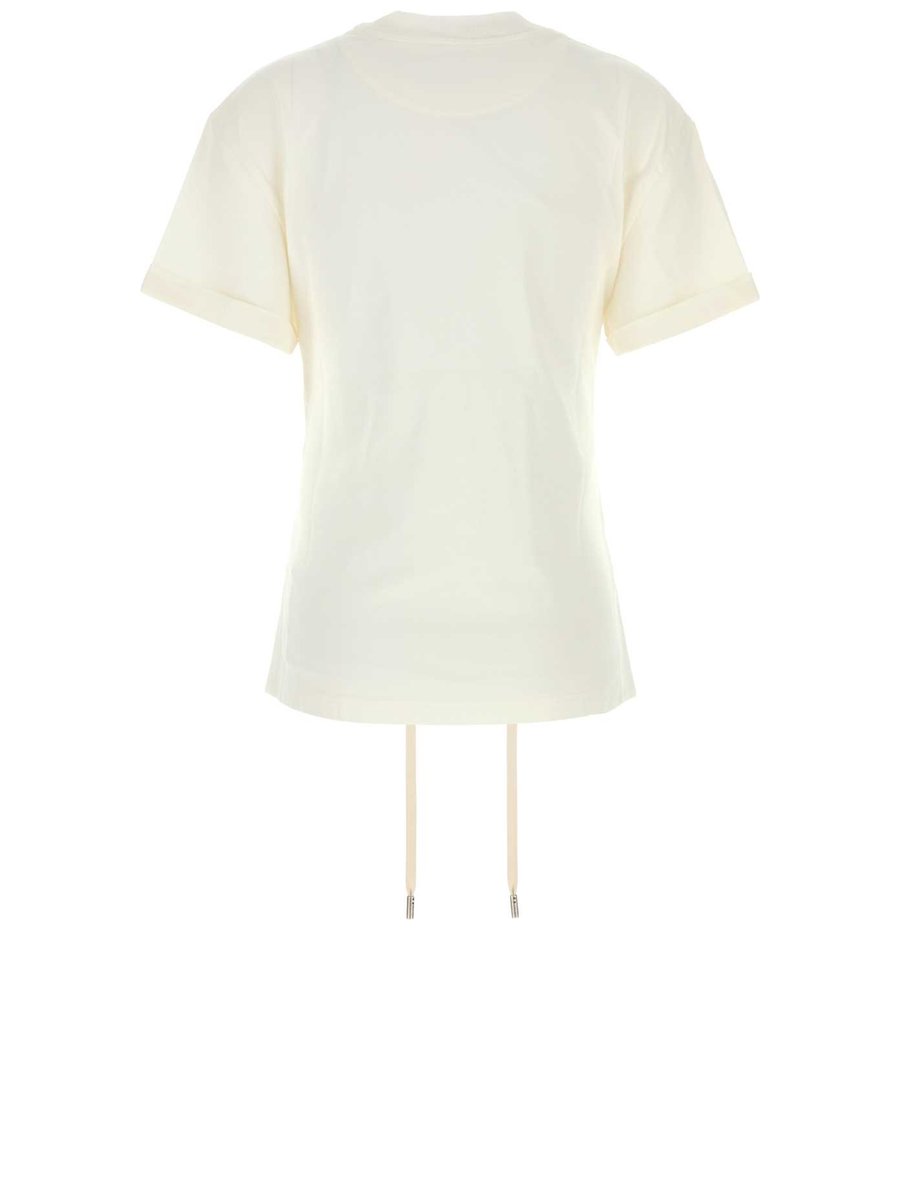 Alexander McQueen Jersey Top in White Cotton
