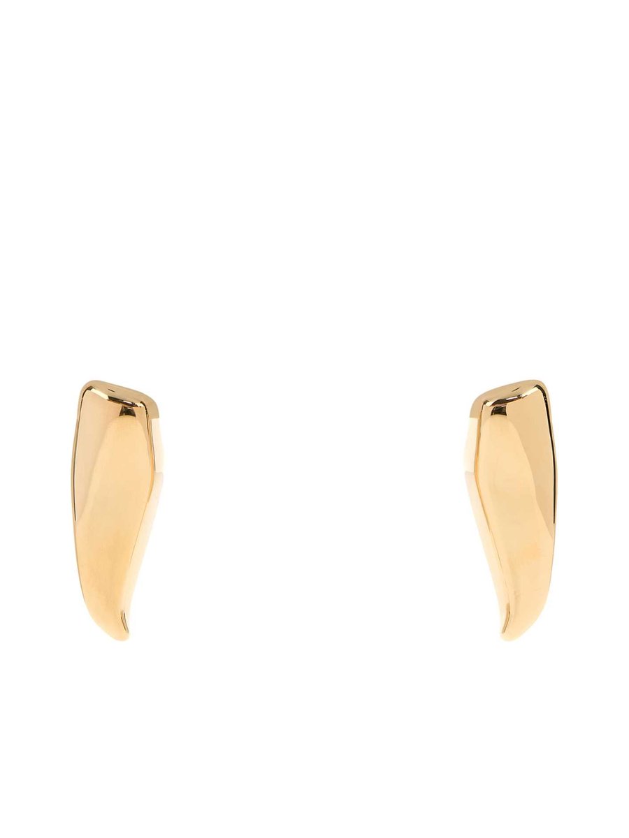 Bottega Veneta Prisma Medium Earrings in Gold Sterling Silver