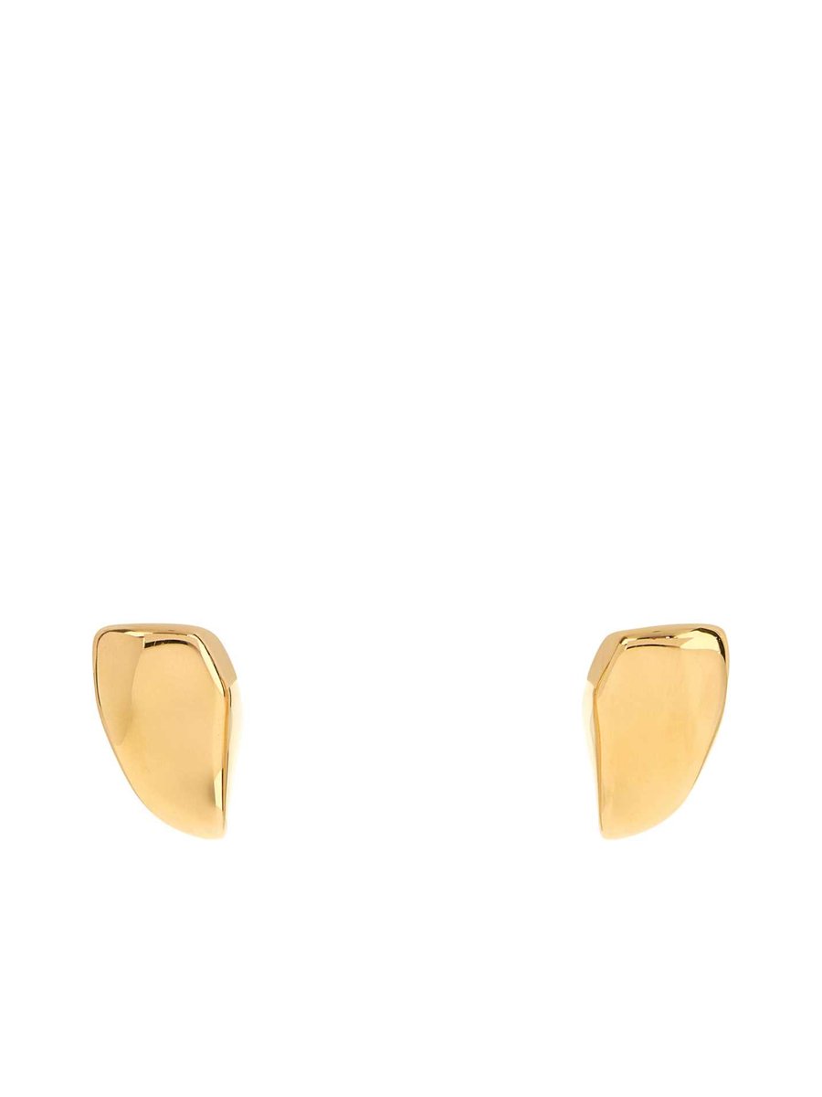 Bottega Veneta Prisma Small Earrings in Gold Sterling Silver