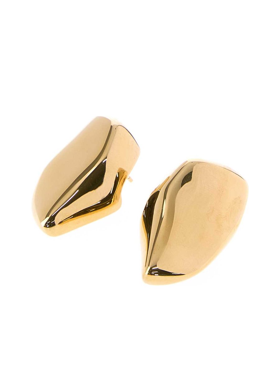 Bottega Veneta Prisma Small Earrings in Gold Sterling Silver