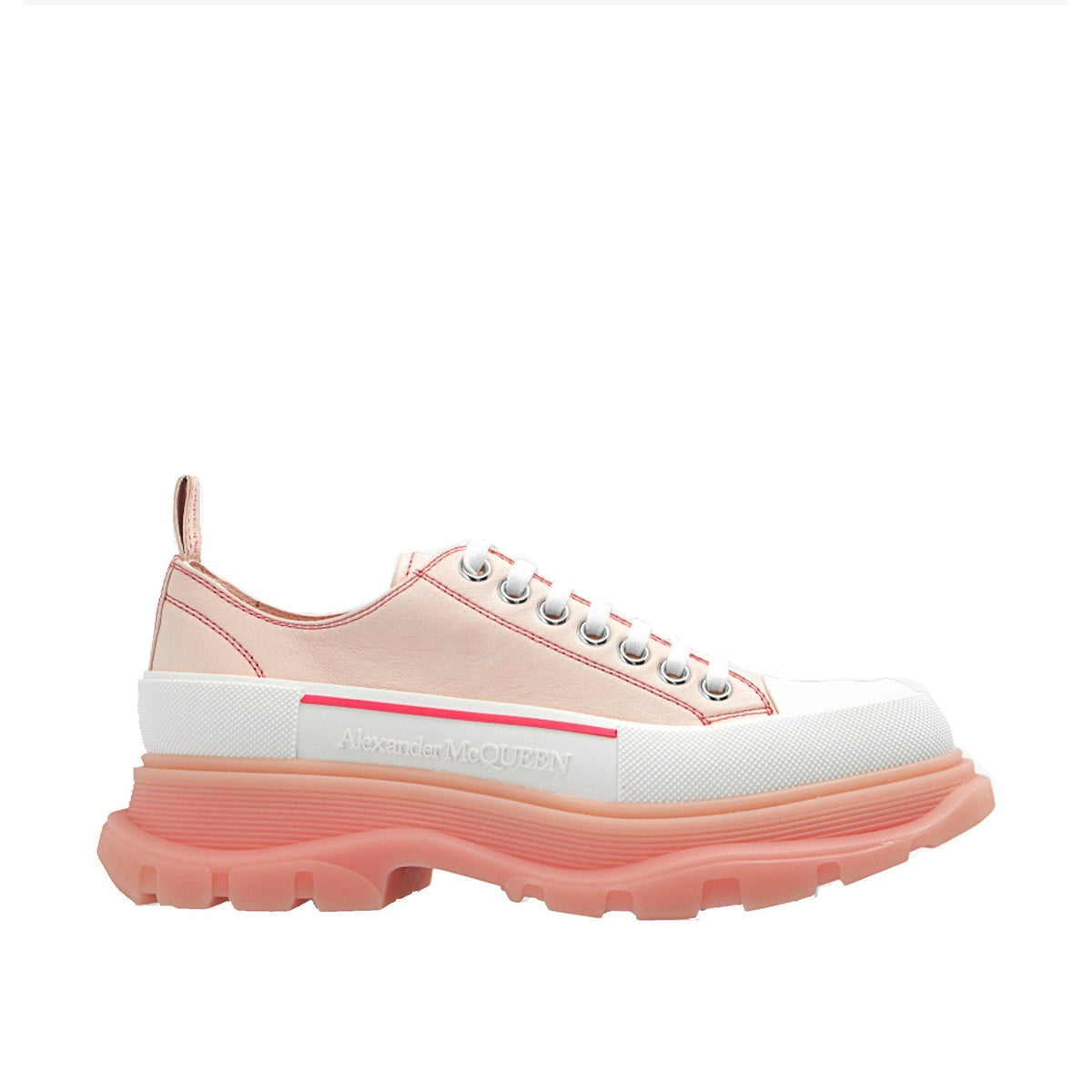 Alexander Mcqueen Tread Slik Leather Sneakers