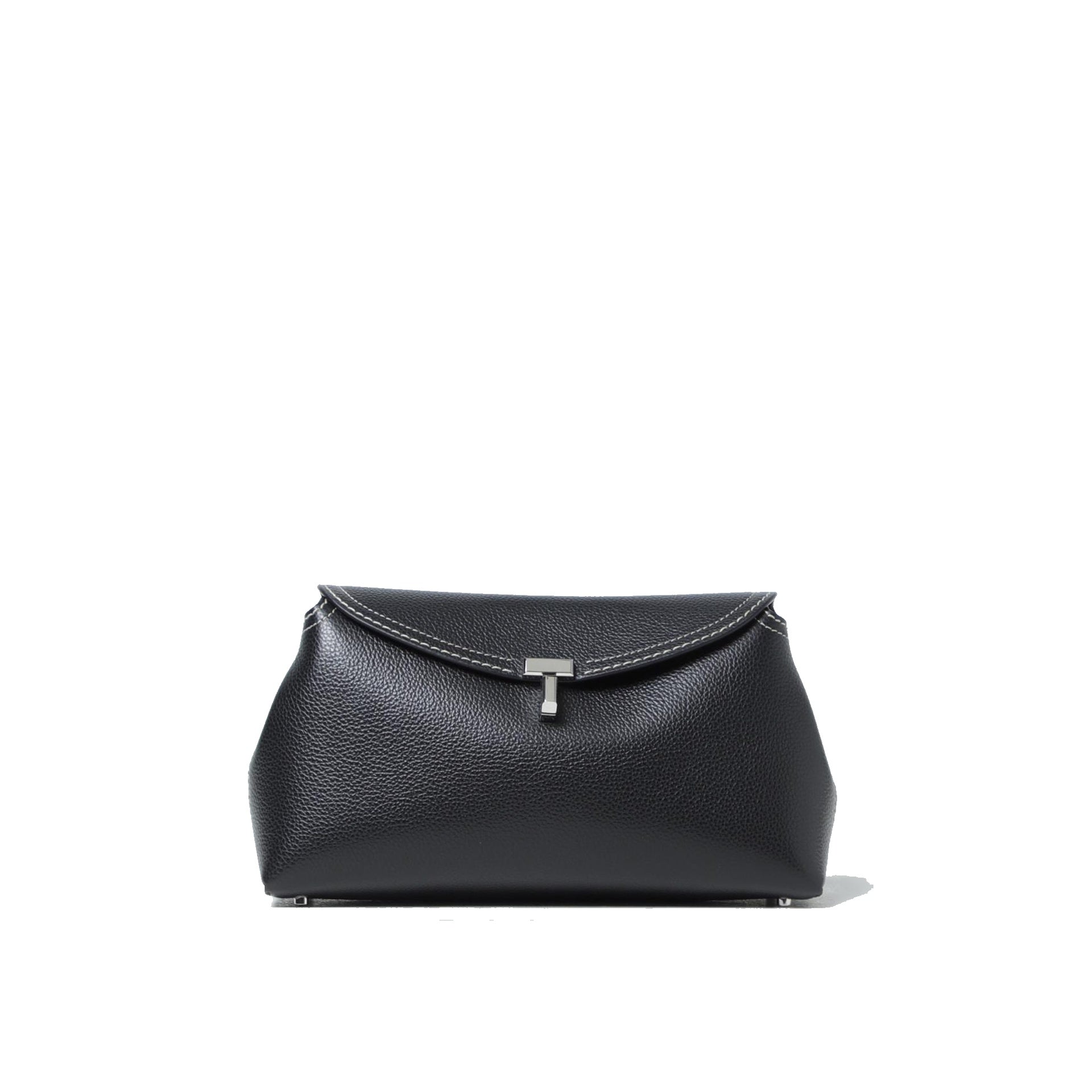 Toteme T-Lock Leather Clutch Bag