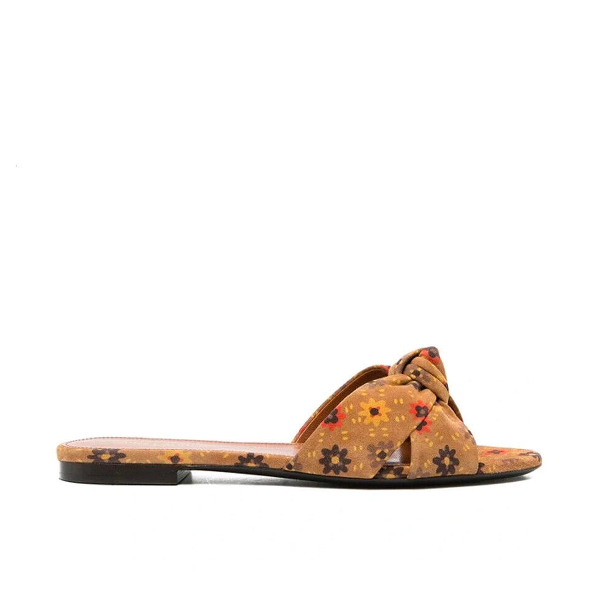 Saint Laurent Bianca Knotted Suede Slides