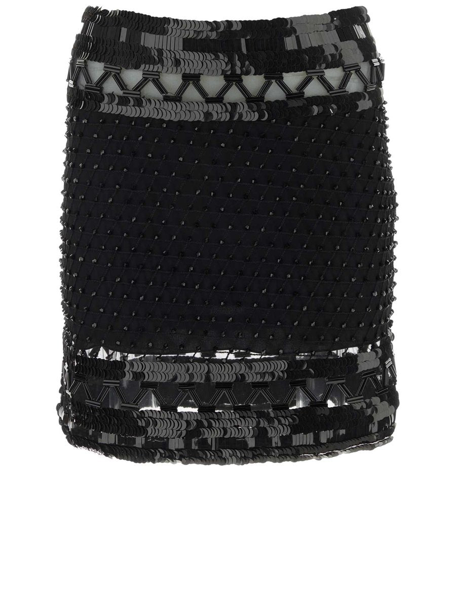Alberta Ferretti Skirt in Black Nylon