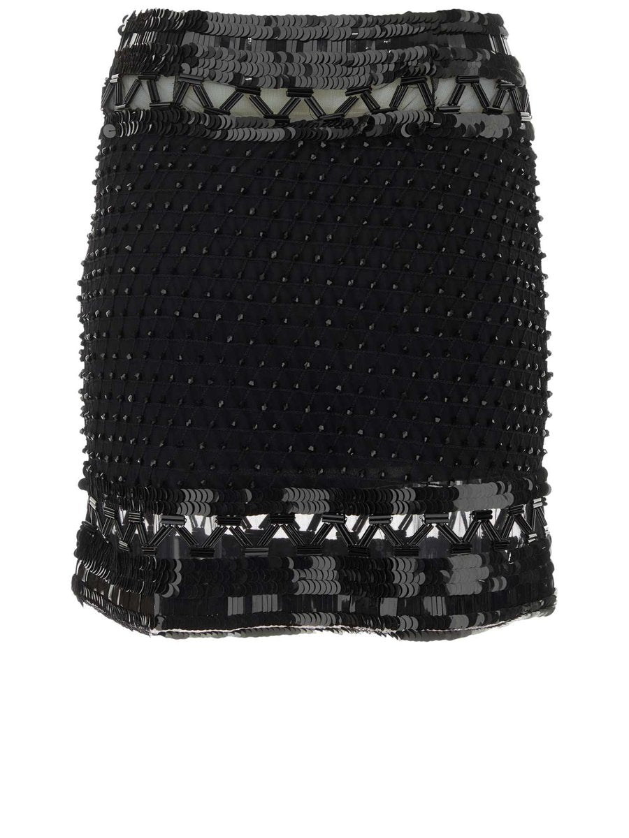 Alberta Ferretti Skirt in Black Nylon