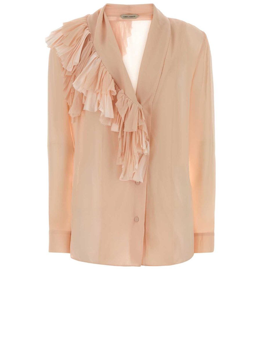 Alberta Ferretti Shirt in Pink Silk