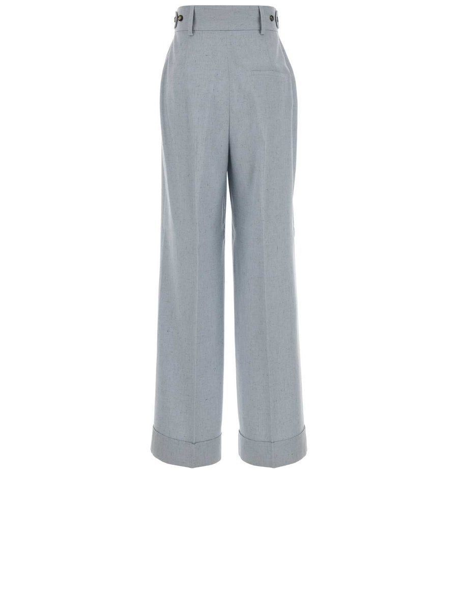 Alberta Ferretti Pants in Light Blue Viscose Blend