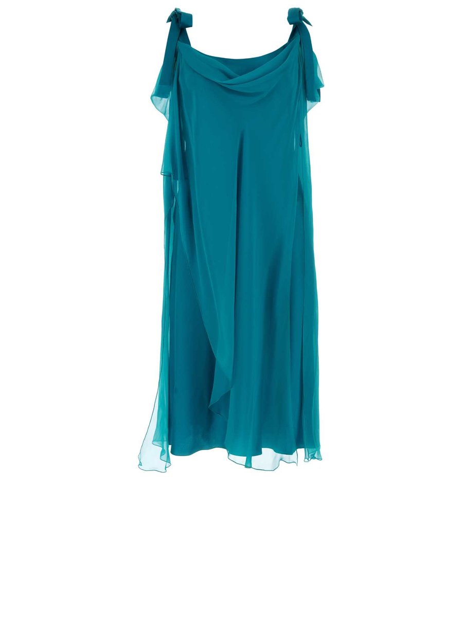 Alberta Ferretti Dress in Blue Silk